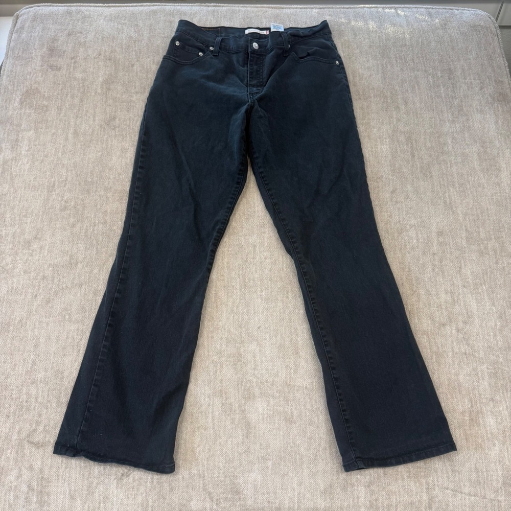 Levis‎ 550 Relaxed Bootcut Jeans Womens 12M Black Denim Mid Rise Stretch Pants